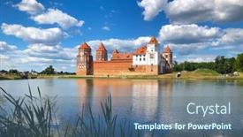 Presentation with castle - Slide deck having castle-in-mir-belarus-one background and a ocean colored foreground
