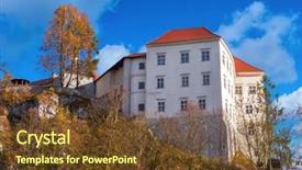  Presentation with renaissance - Colorful PPT theme enhanced with castle in pieskowa skala backdrop and a tawny brown colored foreground