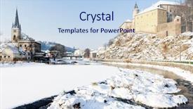  Presentation with pathways in winter - Slide set consisting of start up business mission opportunity goals concept background and a light gray colored foreground