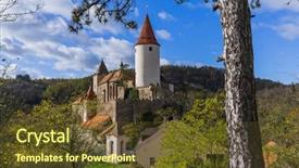  Presentation with republic day - PPT layouts consisting of castle krivoklat in czech republic background and a  colored foreground