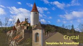  Presentation with czech republic - Amazing PPT theme having castle-krivoklat-in-czech-republic backdrop and a tawny brown colored foreground