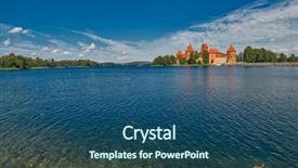  Presentation with islam famous mosque in turkish - Colorful PPT layouts enhanced with castle near vilnius in lithuania backdrop and a  colored foreground