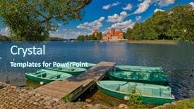  Presentation with islam famous mosque in turkish - Slide deck consisting of castle near vilnius in lithuania background and a ocean colored foreground