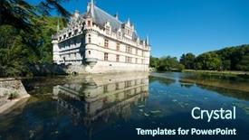  Presentation with french architecture - Beautiful PPT layouts featuring built in the 16th century backdrop and a navy blue colored foreground