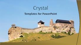  Presentation with hungary - Presentation theme consisting of castle-of-boldogko-in-northern background and a light blue colored foreground