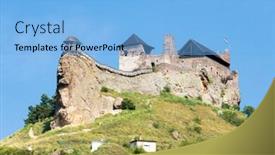  Presentation with hungary - Presentation theme consisting of castle-of-boldogko-in-northern background and a light blue colored foreground