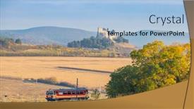  Presentation with hungary - Presentation consisting of castle-of-boldogko-in-northern background and a light blue colored foreground