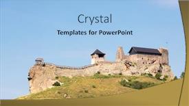  Presentation with hungary - Theme featuring castle-of-boldogko-in-northern background and a light blue colored foreground