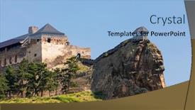  Presentation with hungary - Beautiful PPT theme featuring castle-of-boldogko-in-northern backdrop and a light blue colored foreground