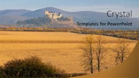  Presentation with hungary - Presentation design enhanced with castle-of-boldogko-in-northern background and a  colored foreground