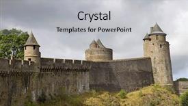  Presentation with france - Beautiful theme featuring castle of fougeres in brittany backdrop and a  colored foreground