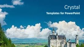  Presentation with bavaria - Theme with castle-of-neuschwanstein-in-bavaria background and a ocean colored foreground