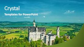  Presentation with bavaria - Colorful slide deck enhanced with castle of neuschwanstein in bavaria germany backdrop and a teal colored foreground