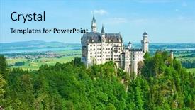  Presentation with bavaria - PPT layouts enhanced with castle of neuschwanstein in bavaria germany background and a arctic colored foreground