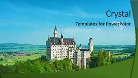  Presentation with bavaria - Slide deck consisting of castle of neuschwanstein in bavaria background and a teal colored foreground