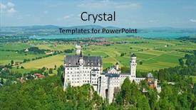  Presentation with bavaria - Presentation theme consisting of castle of neuschwanstein in bavaria germany background and a light blue colored foreground
