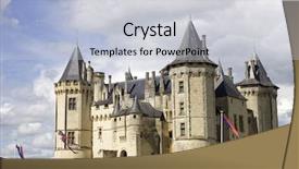  Presentation with honeymoon france - Presentation having castle of saumur in loire background and a light gray colored foreground