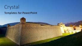  Presentation with peter - Colorful PPT theme enhanced with castle-of-st-peter-known backdrop and a teal colored foreground