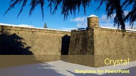  Presentation with peter - PPT layouts enhanced with castle-of-st-peter-known background and a tawny brown colored foreground