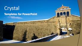  Presentation with peter - Presentation theme with castle-of-st-peter-known background and a  colored foreground