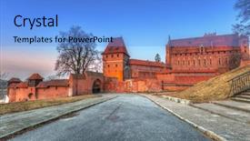  Presentation with order - Presentation featuring castle-of-the-teutonic-order background and a light blue colored foreground