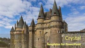  Presentation with france - Cool new PPT layouts with castle-of-vitre-in-brittany backdrop and a tawny brown colored foreground