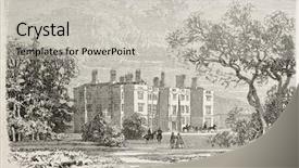  Presentation with castle - PPT layouts having castle old view wales create background and a light gray colored foreground