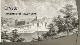  Presentation with castle - Cool new PPT layouts with castle old view wales create backdrop and a light gray colored foreground