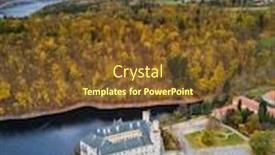  Presentation with czech republic - Amazing presentation theme having castle-orlik-nad-vltavou backdrop and a tawny brown colored foreground