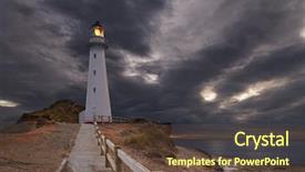  Presentation with new zealand - Presentation theme with castle point lighthouse sunrise wairarapa new zealand background and a tawny brown colored foreground