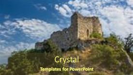  Presentation with castle - Presentation design having castle-ruins-gigondas-departement-vaucluse background and a  colored foreground