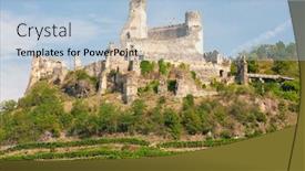  Presentation with region - Amazing presentation having castle-senftenberg-near-krems-region backdrop and a light blue colored foreground