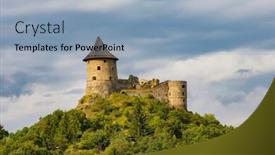  Presentation with border - Presentation featuring castle-somoska-on-slovakia-hungarian background and a light blue colored foreground