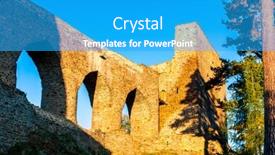  Presentation with czech republic - Audience pleasing PPT theme consisting of castle-velhartice-south-bohemia-czech backdrop and a teal colored foreground