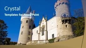  Presentation with czech republic - Slides having castle-zleby-czech-republic background and a  colored foreground