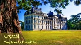  Presentation with elegant - Amazing PPT theme having castles of loire valley - elegant backdrop and a tawny brown colored foreground