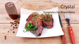  Presentation with beef meat soup stew - Amazing slide set having earth planet in our hands backdrop and a gray colored foreground