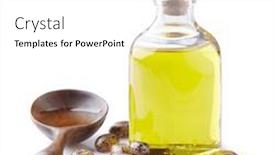  Presentation with oil seeds - PPT theme with castor-oil-with-seeds and a white colored foreground