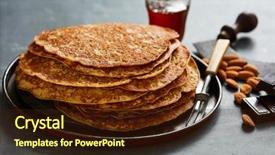  Presentation with sugar - Theme with castor sugar roast almonds background and a wine colored foreground