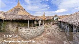  Presentation with celtic - Audience pleasing slide set consisting of castro village fortified celtic backdrop and a coral colored foreground