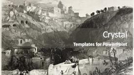  Presentation with old days - Beautiful PPT layouts featuring castrogiovanni at present days backdrop and a gray colored foreground