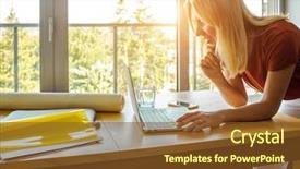  Presentation with ideas - Presentation theme enhanced with casual - searching for fresh ideas full background and a tawny brown colored foreground