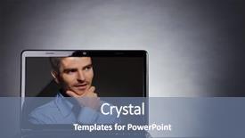  Presentation with business casual - Slide deck with casual business man background and a seafoam green colored foreground