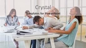  Presentation with business casual - Amazing presentation theme having laughter - casual business team laughing backdrop and a soft green colored foreground