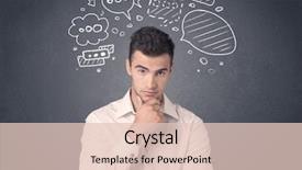  Presentation with rain for speech - Cool new theme with casual businessman with drawn speech backdrop and a lemonade colored foreground