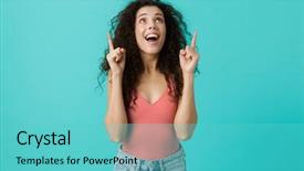  Presentation with image cardiovascular disease - Beautiful presentation theme featuring casual clothing pointing fingers upward backdrop and a  colored foreground