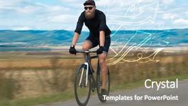  Presentation with cyclist - Cool new presentation with casual clothing with fabulous nature backdrop and a  colored foreground