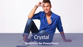  Presentation with floor - PPT layouts having casual dress - young man sitting background and a  colored foreground