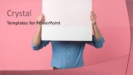  Presentation with denim - Presentation design having casual-guy-in-denim-shirt background and a  colored foreground