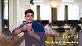  Presentation with indian tea - Amazing PPT theme having casual-indian-business-man-taking backdrop and a tawny brown colored foreground